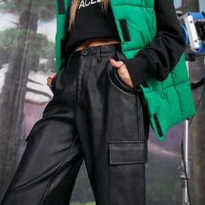 7 For All Mankind Faux Leather Trousers